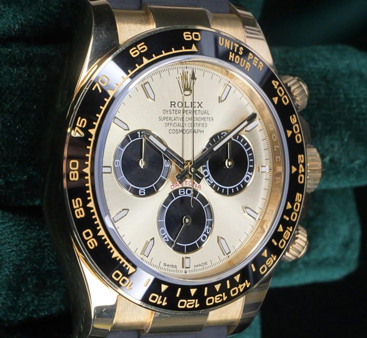 Rolex Daytona Mint Complete Set Daytona Yml Pikachu Champagne Dial Gold Ceramic 126518ln-0011