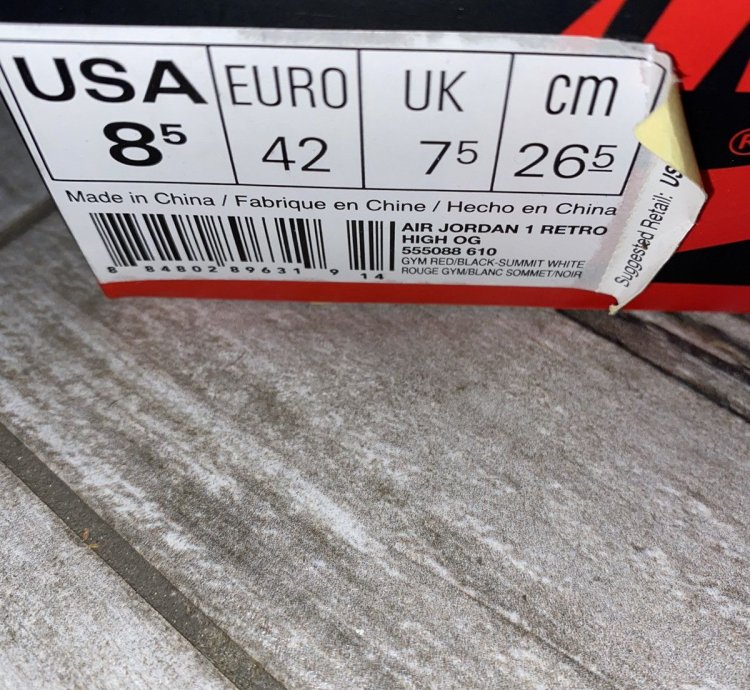 Jordan 1 Bred Toe