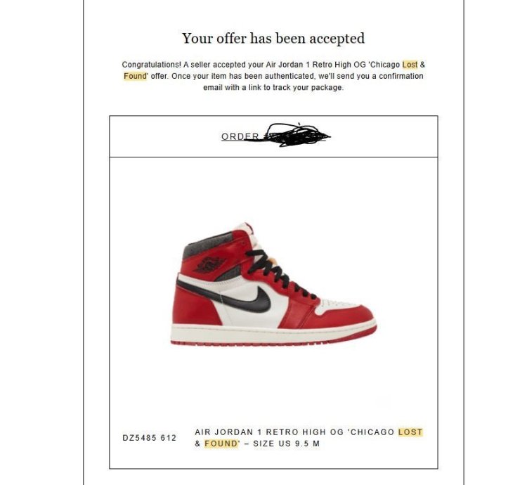 Jordan 1 Chicago Lost And Found Us 9 5 Dz5485-612