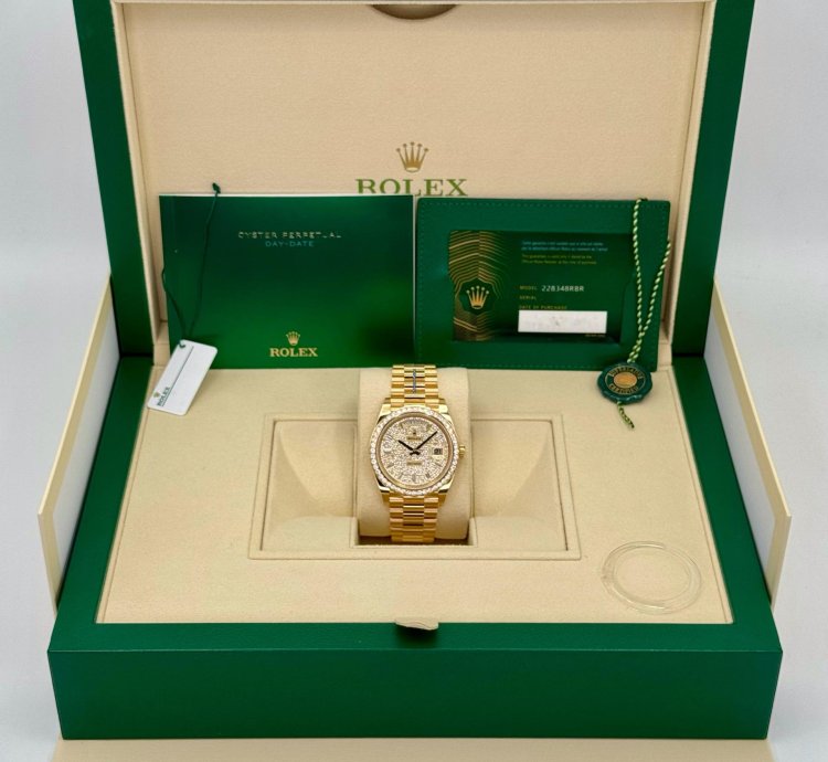 Rolex Day-date 40 New 2025 Day-date 40mm 228348rbr Diamond Paved Dial