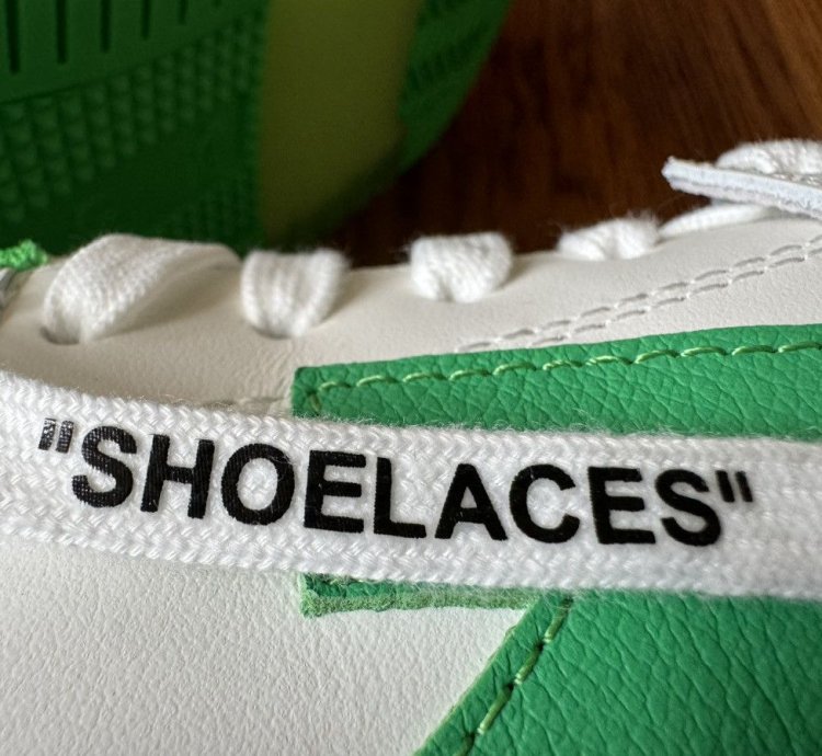 12 Off-white Out Of Office White Green Ooo 45 Low Tops Logo