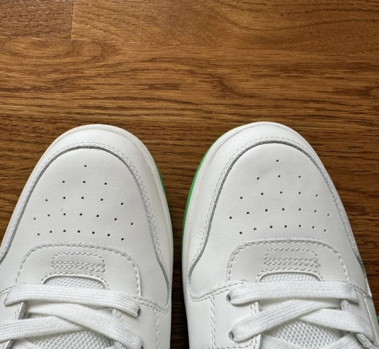 12 Off-white Out Of Office White Green Ooo 45 Low Tops Logo