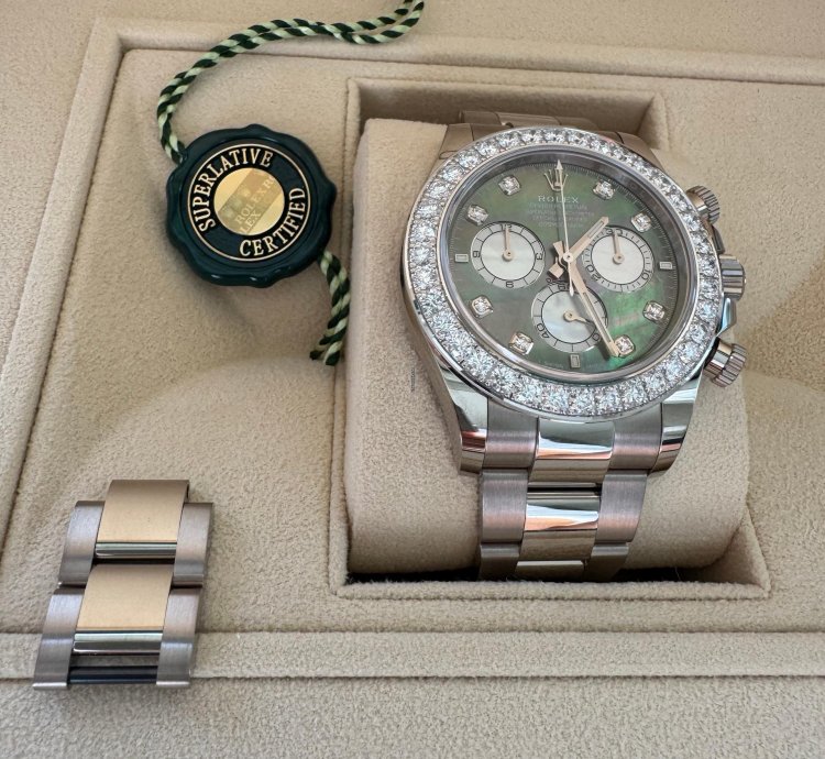 Rolex Daytona Mother Of Pearl Cosmograph Daytona Diamond Mother Full Set Brand New Unworn 126579rbr
