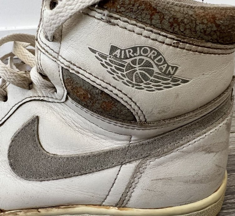 1985 Air Jordan 1 High Natural Grey Size Us 10 5