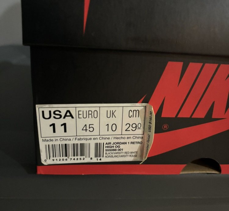 Jordan 1 High Og Bred Banned