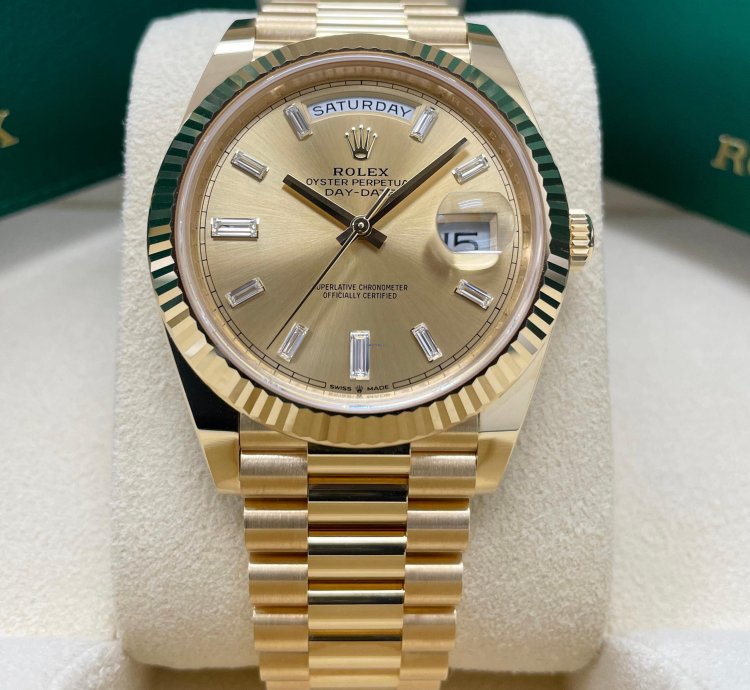 Rolex Day-date 40 New Day-date 40mm 228238 Yellow Gold Presidential Champagne Baguette Dial