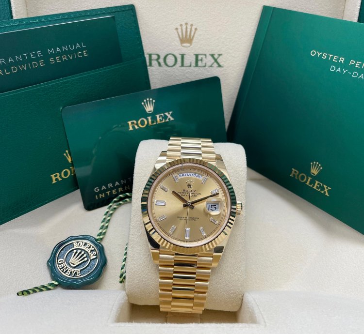 Rolex Day-date 40 New Day-date 40mm 228238 Yellow Gold Presidential Champagne Baguette Dial