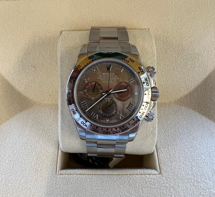 Rolex Daytona Mother Of Pearl Roman Numeral Dial White Gold