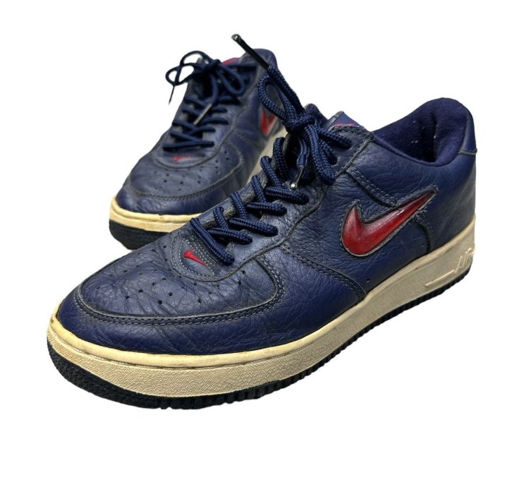 1997 Nike Air Force 1 Sc Midnight Navy Varsity Red Jewel