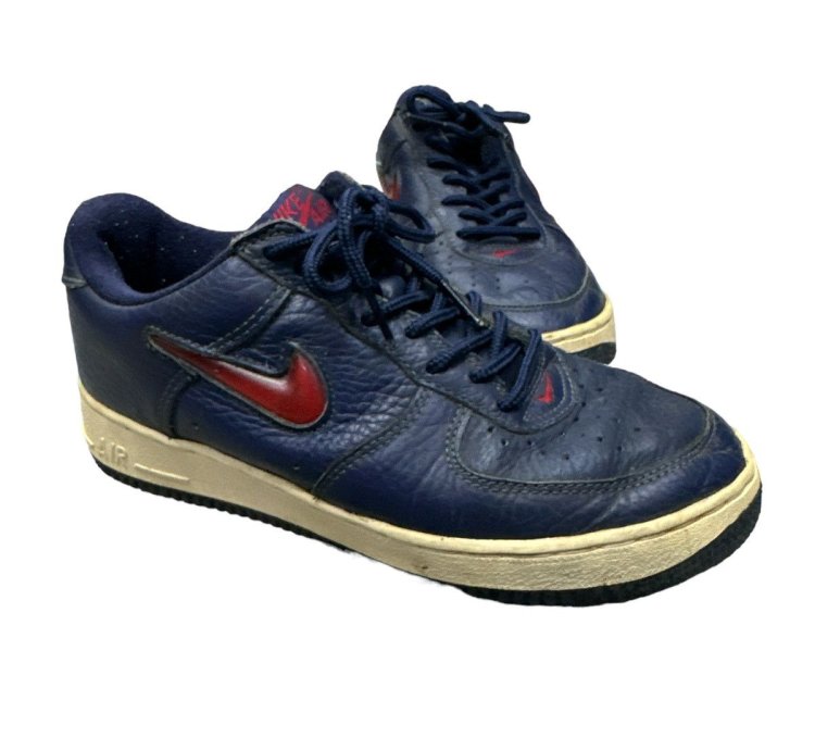1997 Nike Air Force 1 Sc Midnight Navy Varsity Red Jewel