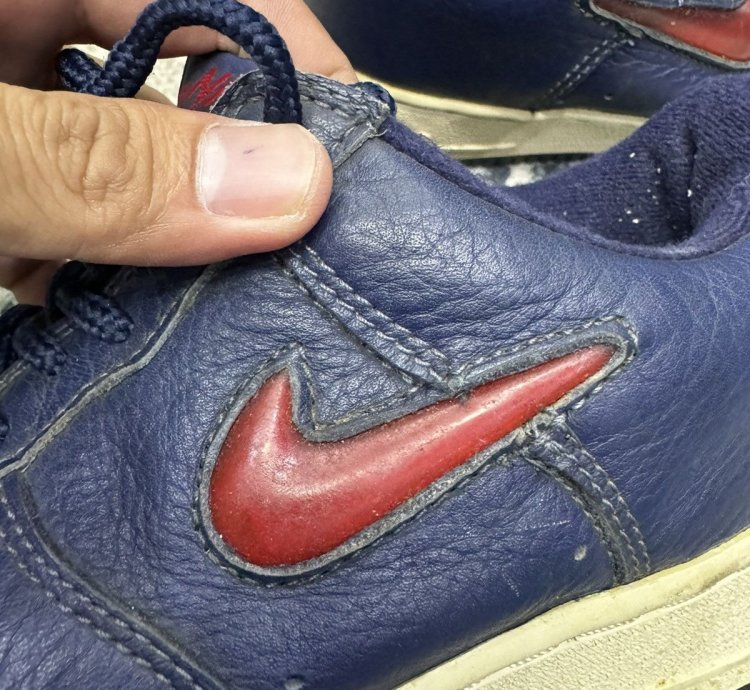 1997 Nike Air Force 1 Sc Midnight Navy Varsity Red Jewel