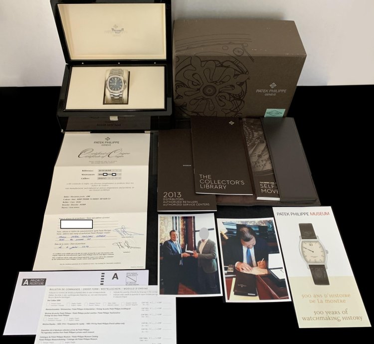 Patek Philippe Nautilus Jumbo 5711 1a Signed By President Dr Thierry Stern Full Set 2014