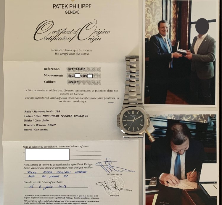 Patek Philippe Nautilus Jumbo 5711 1a Signed By President Dr Thierry Stern Full Set 2014