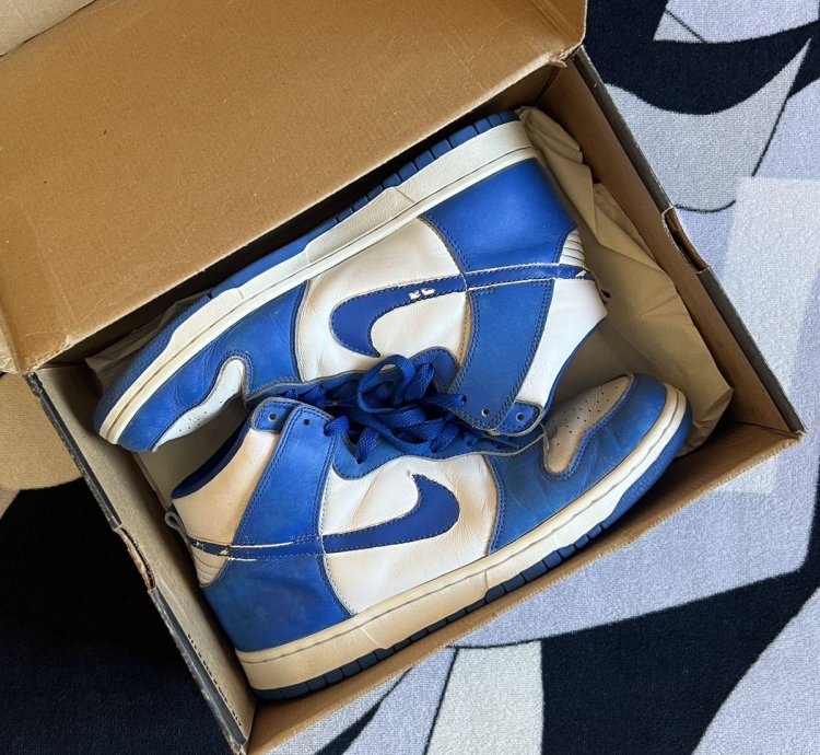 1999 Nike Dunk High Le Kentucky Blue White - Vintage - Used