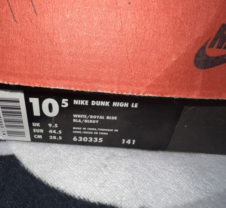 1999 Nike Dunk High Le Kentucky Blue White - Vintage - Used