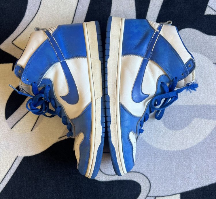 1999 Nike Dunk High Le Kentucky Blue White - Vintage - Used