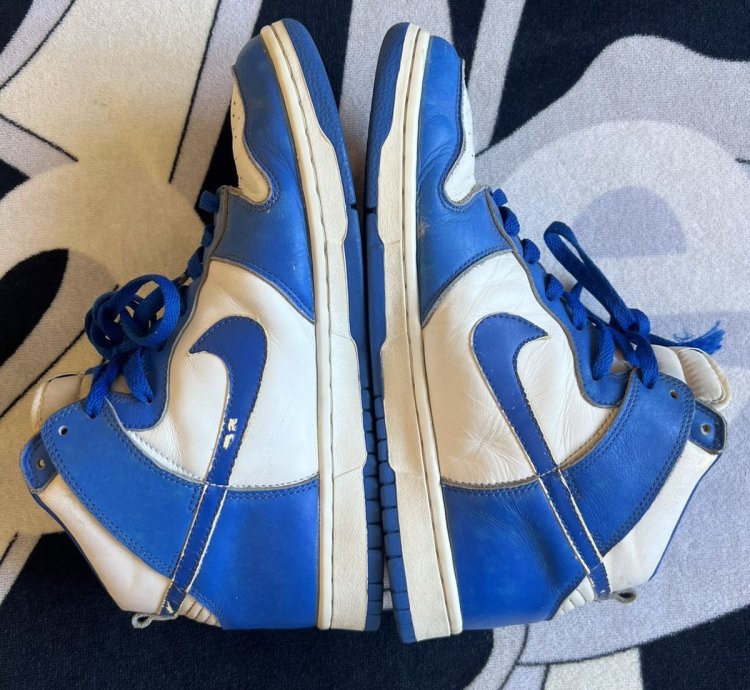 1999 Nike Dunk High Le Kentucky Blue White - Vintage - Used