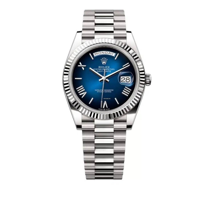 Rolex Day-date 40 New Release 2024 Blue Roman Ombre Dial White Gold Day-date 40 Ref 228239
