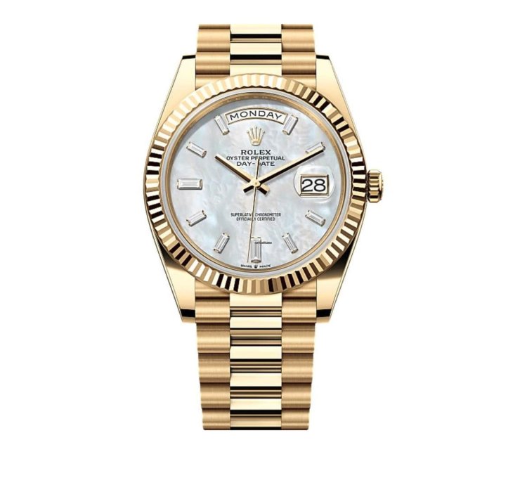 Rolex Day-date 40 New Release 2024 Day-date 40mm Yellow Gold Ref 228238 Mother Of Pearl Baguette Dial