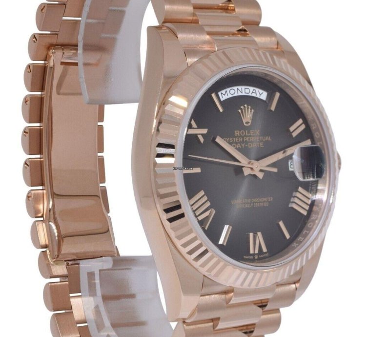 Rolex Day-date 40 New Rolex Day-date 40 President 18k Rose Gold Slate Ombre Watch 24 228235