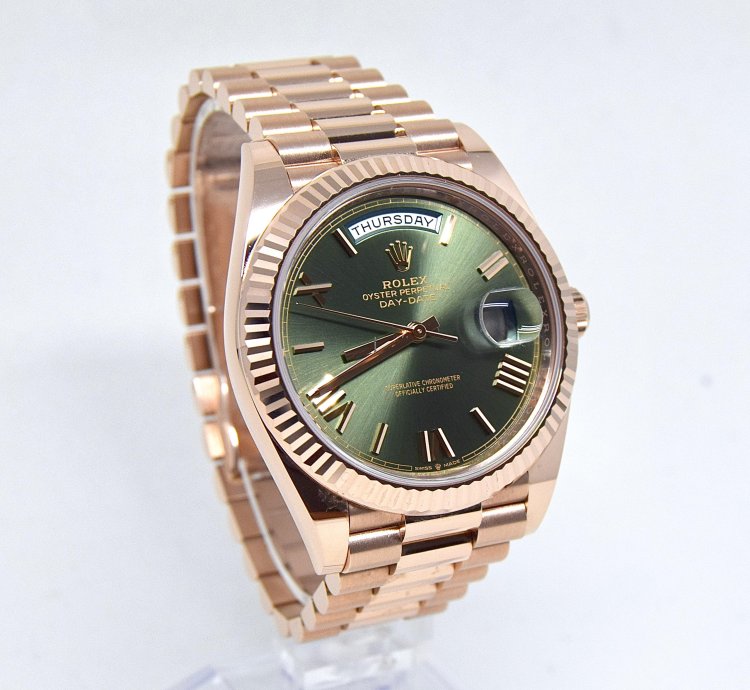 Rolex Day-date 40 New Unworn Olive Green Anniversary Dial Box And Papers 2022