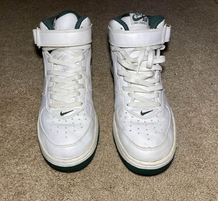 2001 Nike Air Force 1 High Soldier Celtics Green White 90s