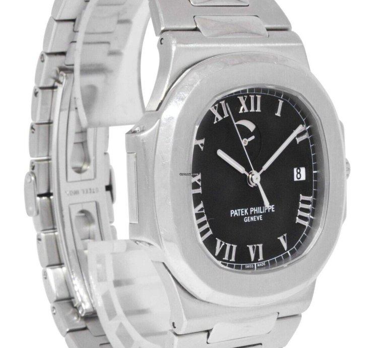 Patek Philippe Nautilus Jumbo Steel Black Power Reserve 42mm Watch 3710 1a