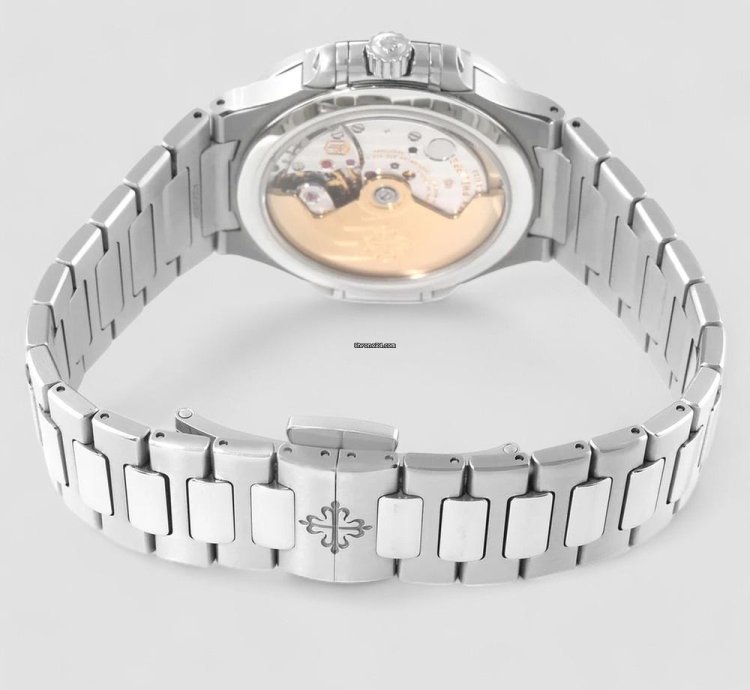 Patek Philippe Nautilus Ladies Stainless Steel Silver Opaline