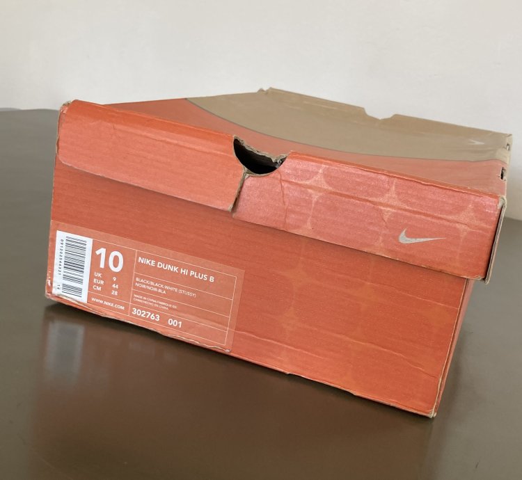 2001 Nike Dunk Hi Plus Stussy 302763-001 Vintage Us10