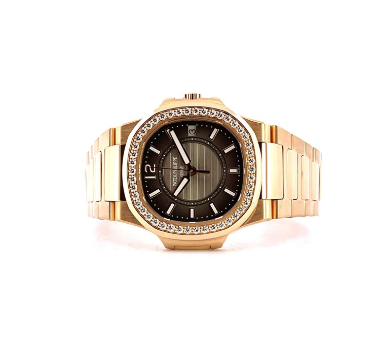 Patek Philippe Nautilus Lady 7010 Ros Gold Diamonds Service 2025 Brown Dial Full Set Germany 2011