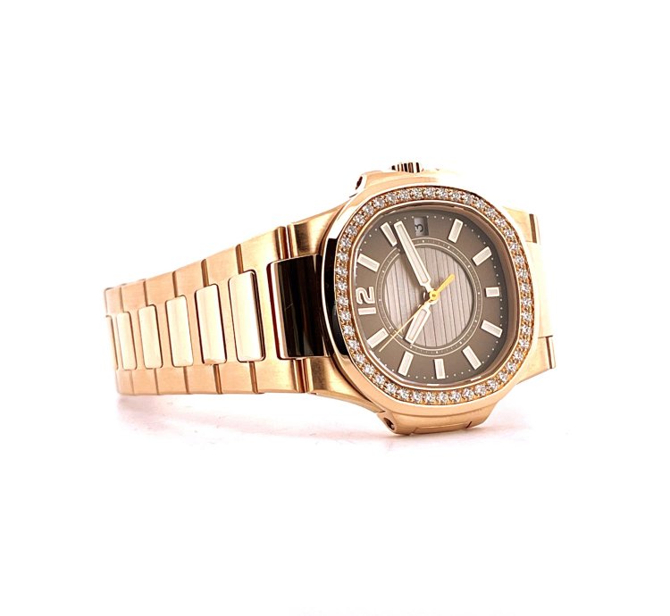 Patek Philippe Nautilus Lady 7010 Ros Gold Diamonds Service 2025 Brown Dial Full Set Germany 2011