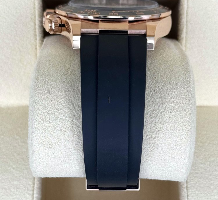 Rolex Daytona New 2024 Cosmograph Daytona 40mm 126515ln Rose Gold Oysterflex Black Dial