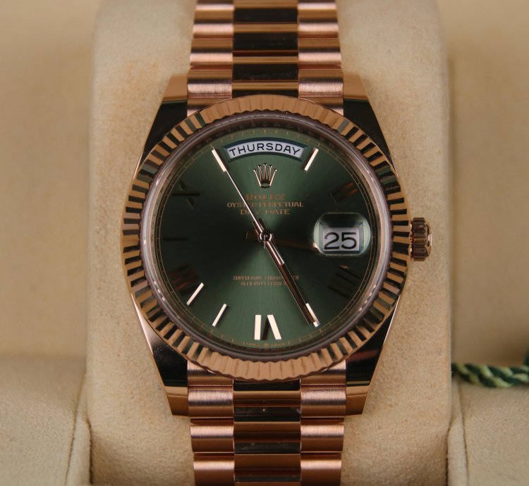 Rolex Day-date 40 Olive Dial New 2024 Full Set