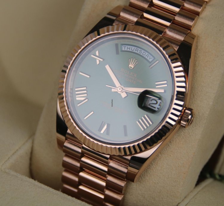 Rolex Day-date 40 Olive Dial New 2024 Full Set