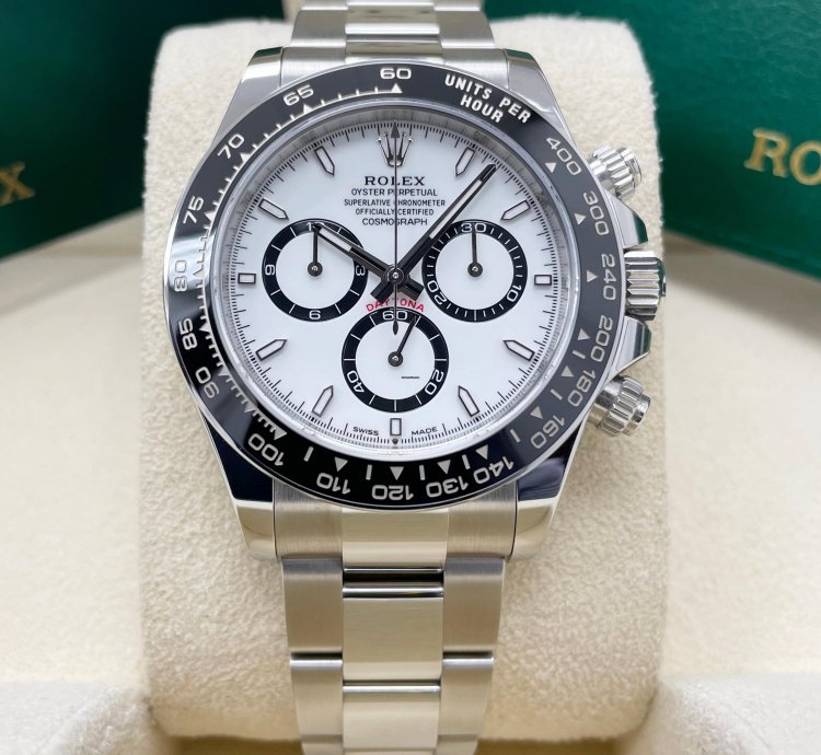 Rolex Daytona New 2024 Daytona 126500ln Stainless Steel Cosmograph 40mm White Panda Ceramic Bezel