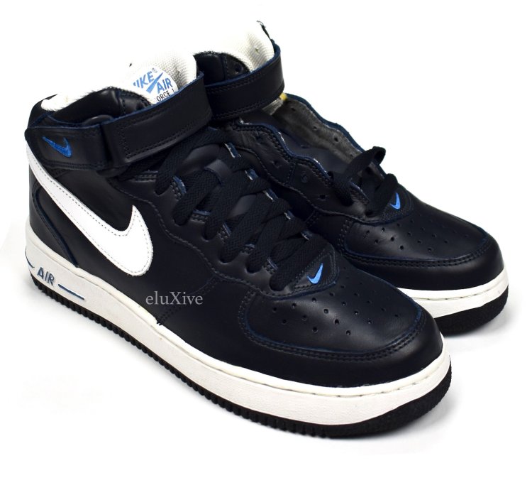 2003 Nike Air Force 1 Mid Dark Obsidian Varsity Blue Ds
