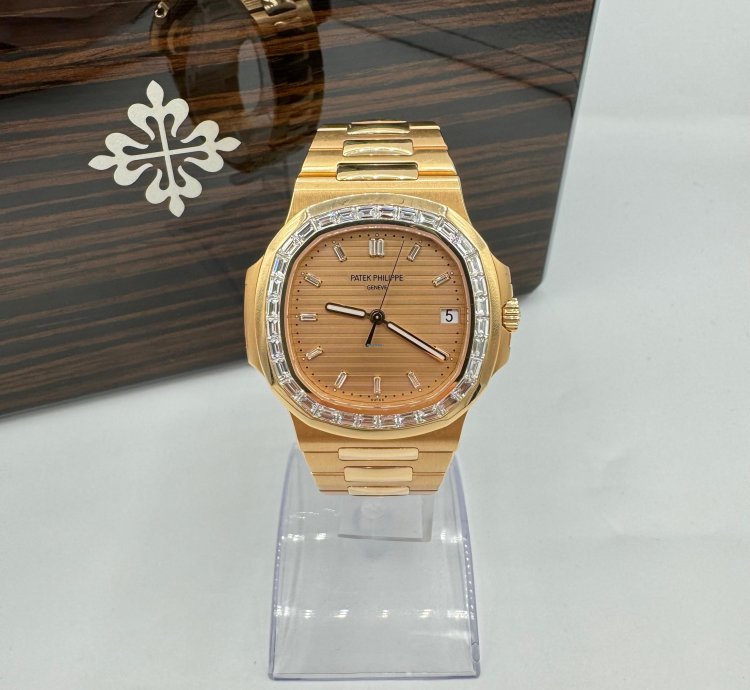 Patek Philippe Nautilus Limited Edition Asprey Nautilus With Baguette Diamond Dial And Bezel