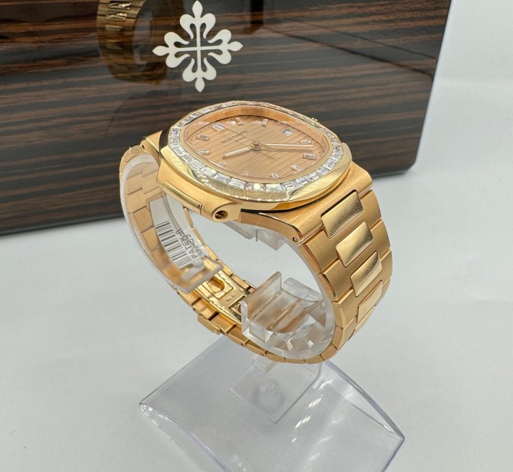 Patek Philippe Nautilus Limited Edition Asprey Nautilus With Baguette Diamond Dial And Bezel