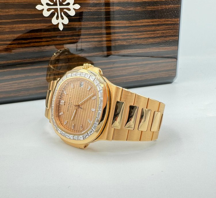 Patek Philippe Nautilus Limited Edition Asprey Nautilus With Baguette Diamond Dial And Bezel