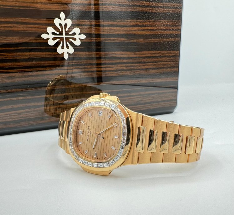 Patek Philippe Nautilus Limited Edition Asprey Nautilus With Baguette Diamond Dial And Bezel