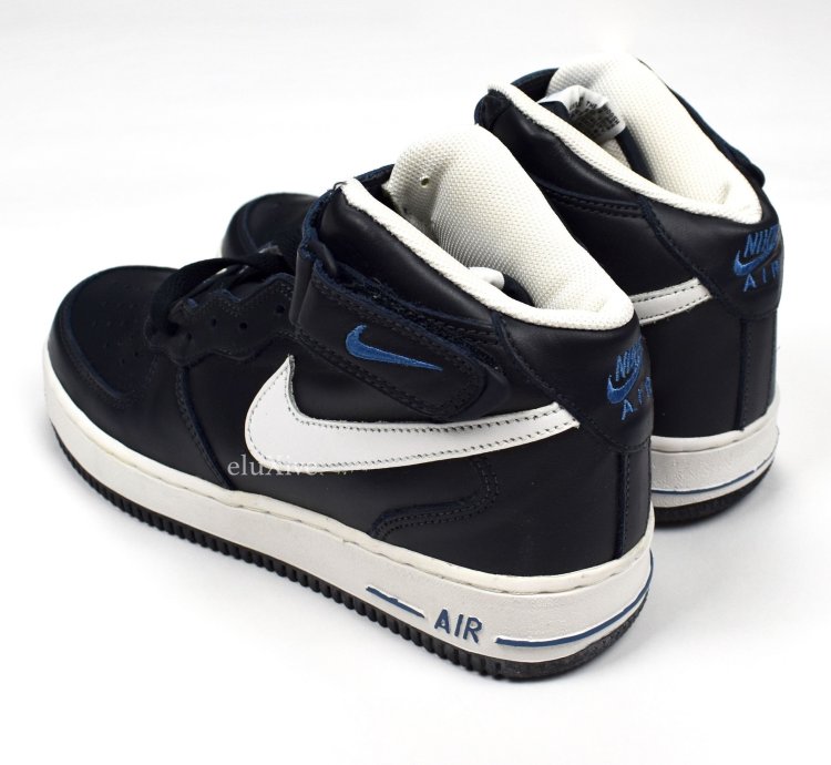 2003 Nike Air Force 1 Mid Dark Obsidian Varsity Blue Ds