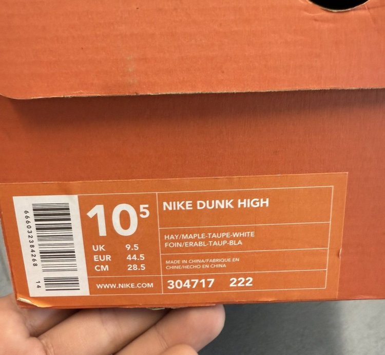 2003 Nike Dunk High Hay Maple Taupe