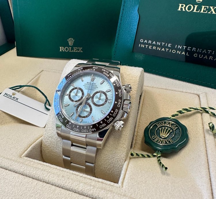 Rolex Daytona New 2024 New Reference Platinum Open Caseback Oyster Bracelet Brown Ceramic Bezel
