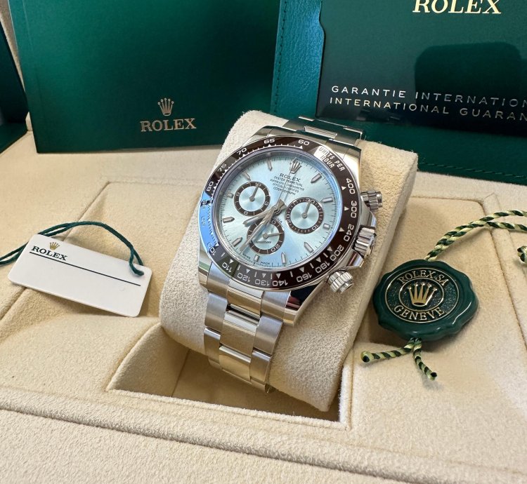 Rolex Daytona New 2024 New Reference Platinum Open Caseback Oyster Bracelet Brown Ceramic Bezel
