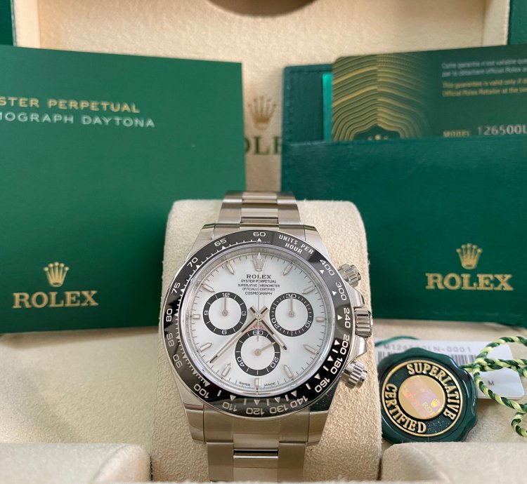 Rolex Daytona New 2024 Unworn Cosmograph Daytona Steel Panda 126500ln Complete Set