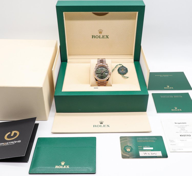Rolex Day-date 40 Olive Green New Unworn Year 2021 Full Set