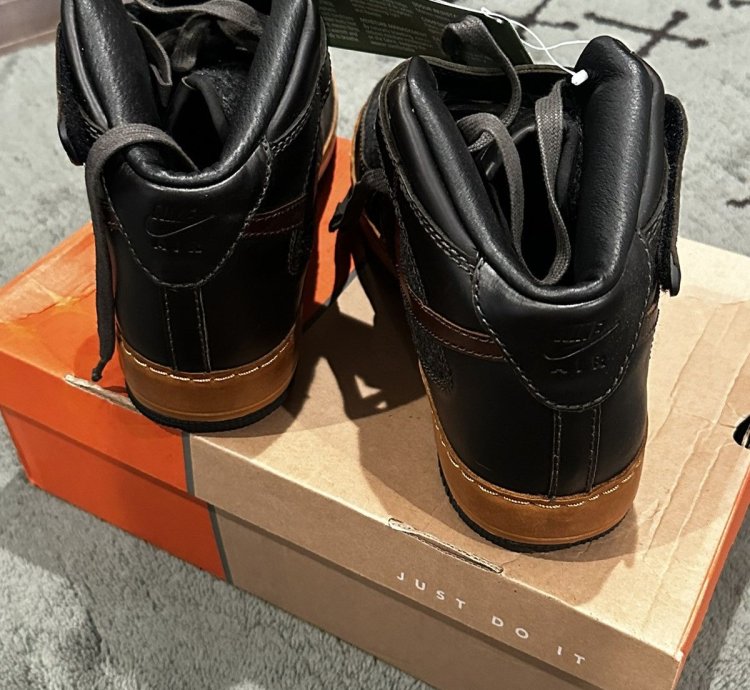 2004 Nike Air Force 1 Mid Inside Out Black Sable Green
