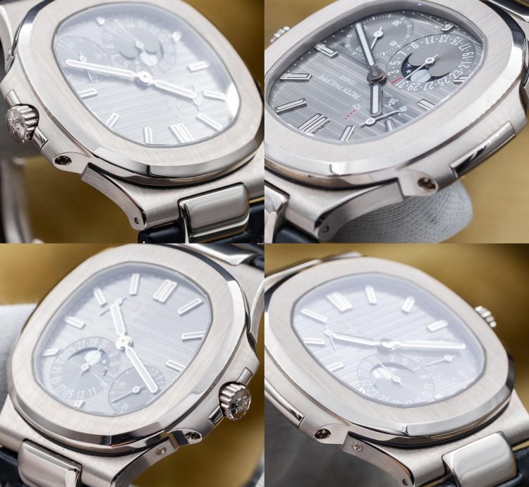 Patek Philippe Nautilus Moon Phase White Gold 40mm 5712g - Box Papers