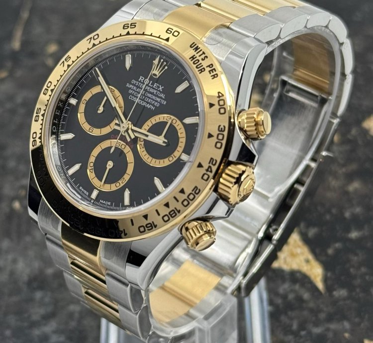 Rolex Daytona New 2025 - Daytona - Black Dial - Gold Steel - 126503