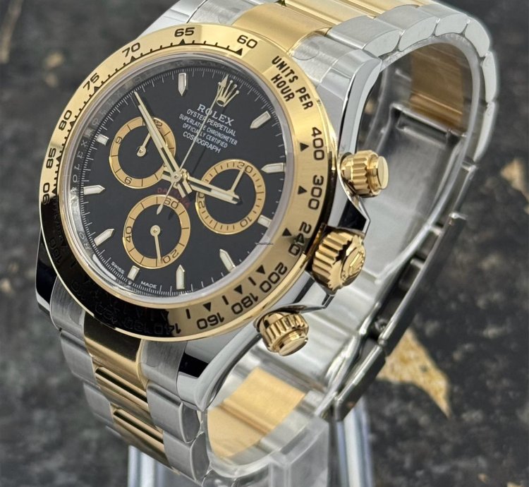 Rolex Daytona New 2025 - Daytona - Black Dial - Gold Steel - 126503